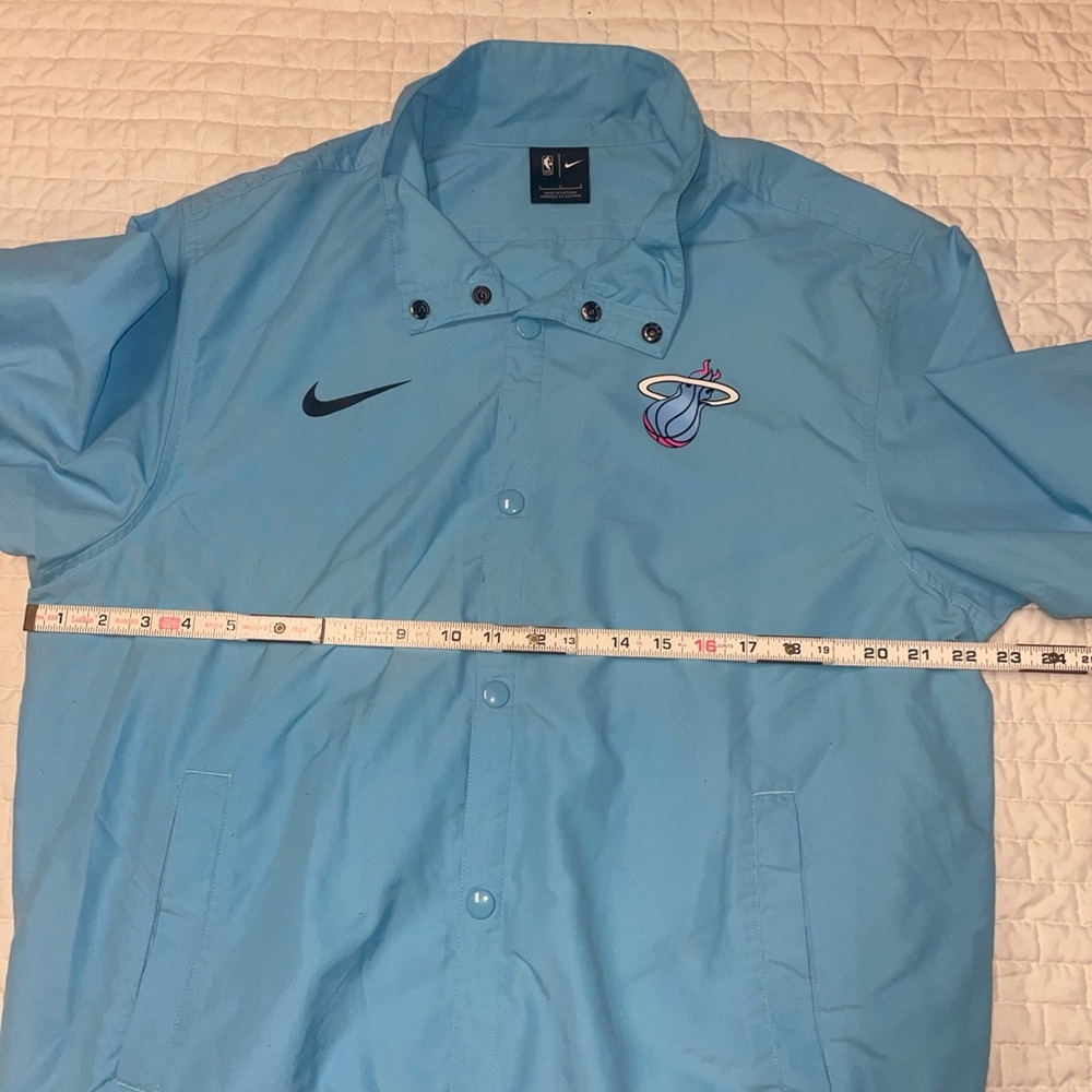 Rare Nike Miami Heat Sky Blue Men's Shirt Jacket size large